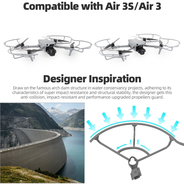 For DJI Air 3S / 3 Sunnylife Propellers Guard Protector Integrated Shielding Rings Quick Release Anti-Collision Props Safe Ring For DJI Air 3S / 3 Sunnylife Propellers Guard Protector Integrated Shielding Rings Quick Release Anti-Collision Props Safe Ring